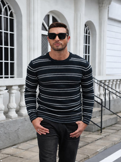 Striped Crewneck Knit Sweater (US Only)