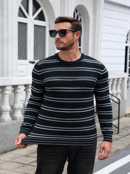 Striped Crewneck Knit Sweater (US Only)