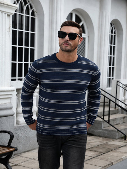 Striped Crewneck Knit Sweater (US Only)