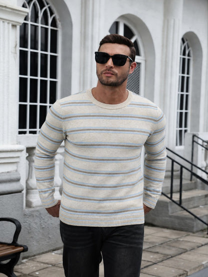 Striped Crewneck Knit Sweater (US Only)