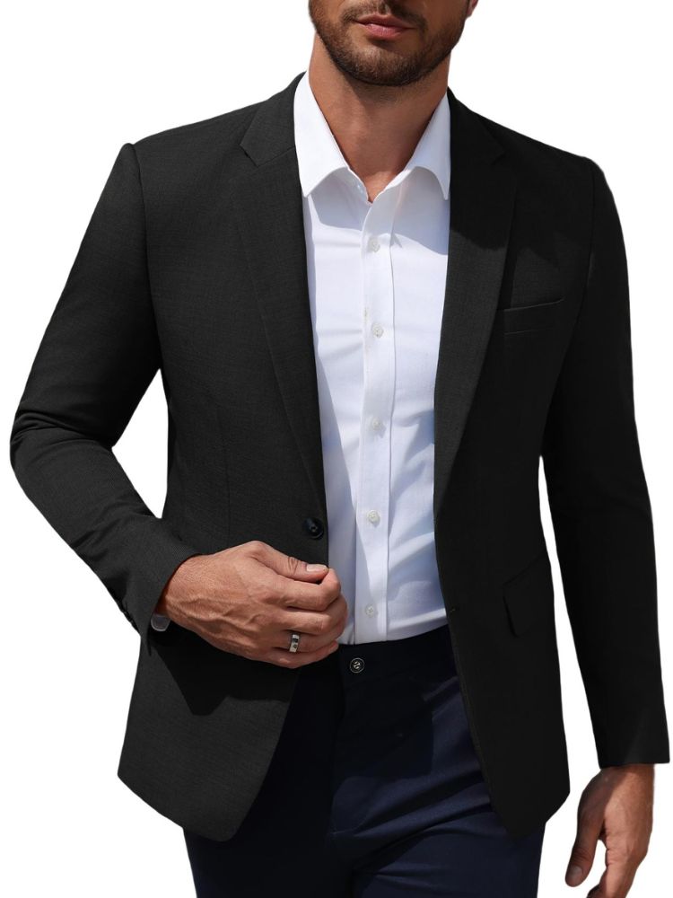 Slim Fit Lightweight Two-Button Casual Blazer (US Only)