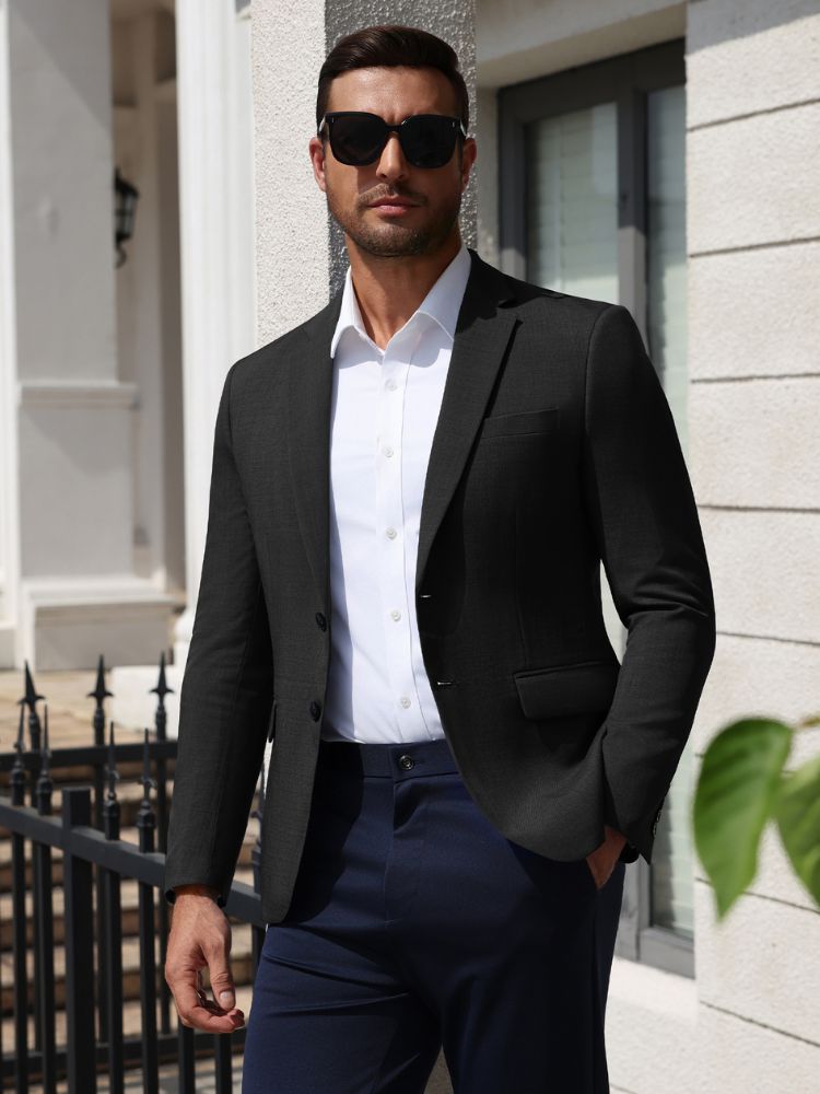 Slim Fit Lightweight Two-Button Casual Blazer (US Only)