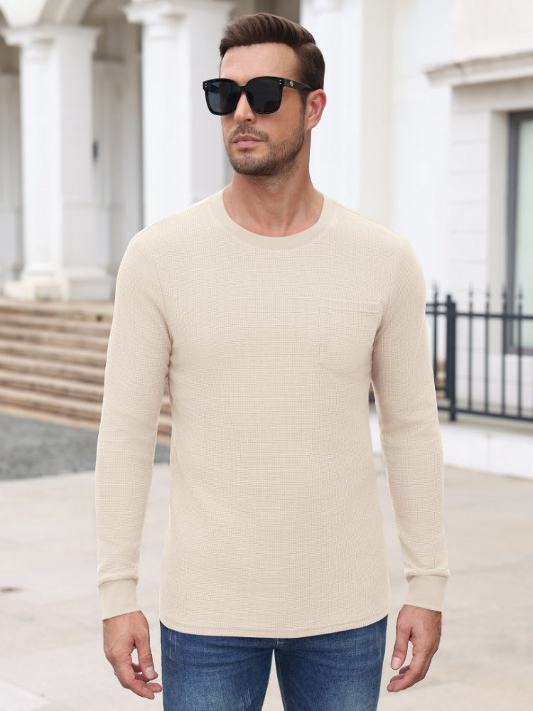 Waffle Knit Long Sleeve T-Shirt (US Only)