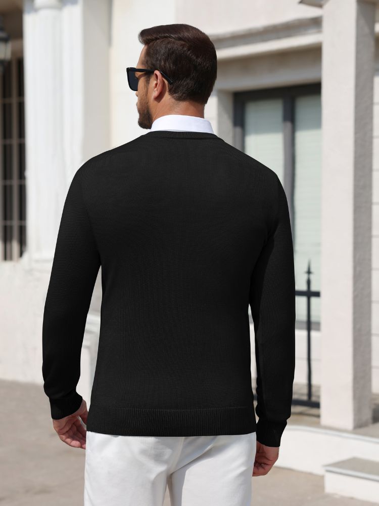 Regular Fit V-Neck Knit Pullover Sweater (US Only)