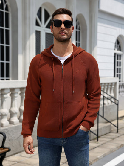 Full Zip Hoodie Knit Sweatshirt Jacket (US Only)