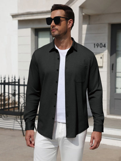 Wrinkle Free Stretch Long Sleeve Button Down Shirt (US Only)