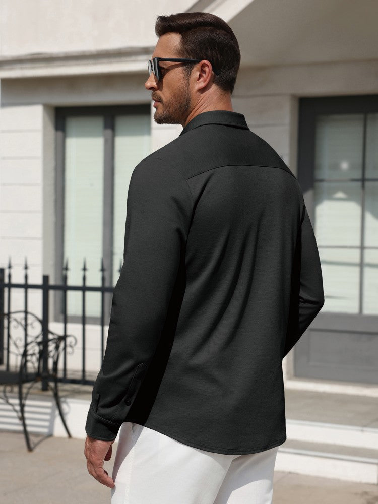 Wrinkle Free Stretch Long Sleeve Button Down Shirt (US Only)