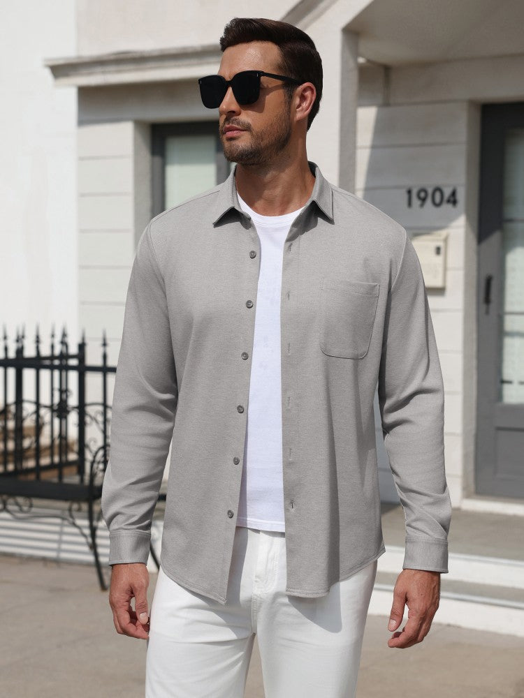 Wrinkle Free Stretch Long Sleeve Button Down Shirt (US Only)