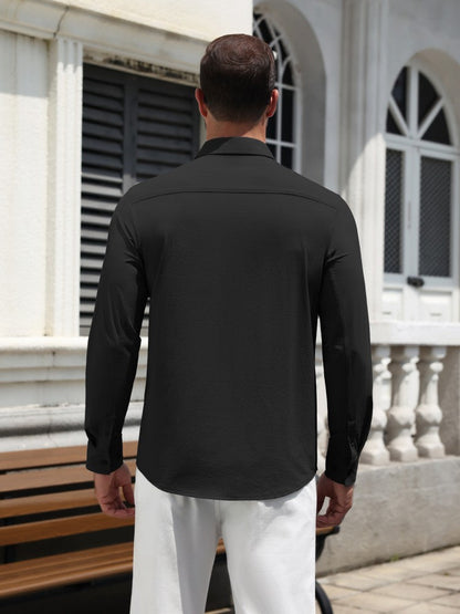 Wrinkle Free Textured Button Down Dress Shirt (US Only)