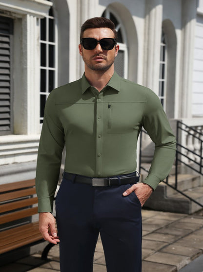 Lightweight Long Sleeve Snap Button Sun Shirt (US Only)