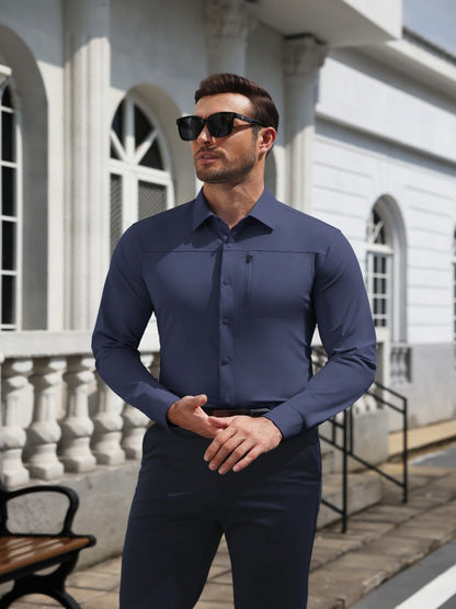 Lightweight Long Sleeve Snap Button Sun Shirt (US Only)