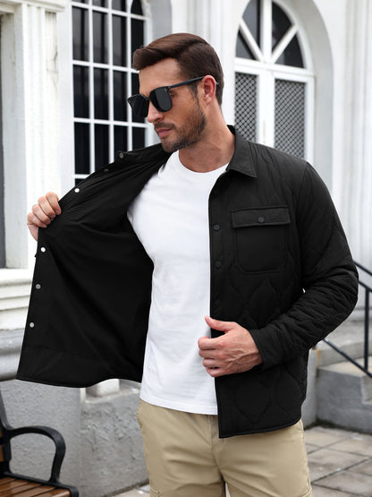 Snap Up Quilted Lightweight Puffer Jacket (US Only)