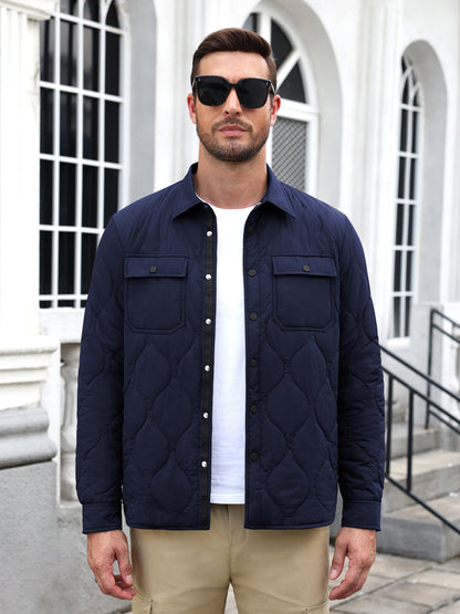 Snap Up Quilted Lightweight Puffer Jacket (US Only)