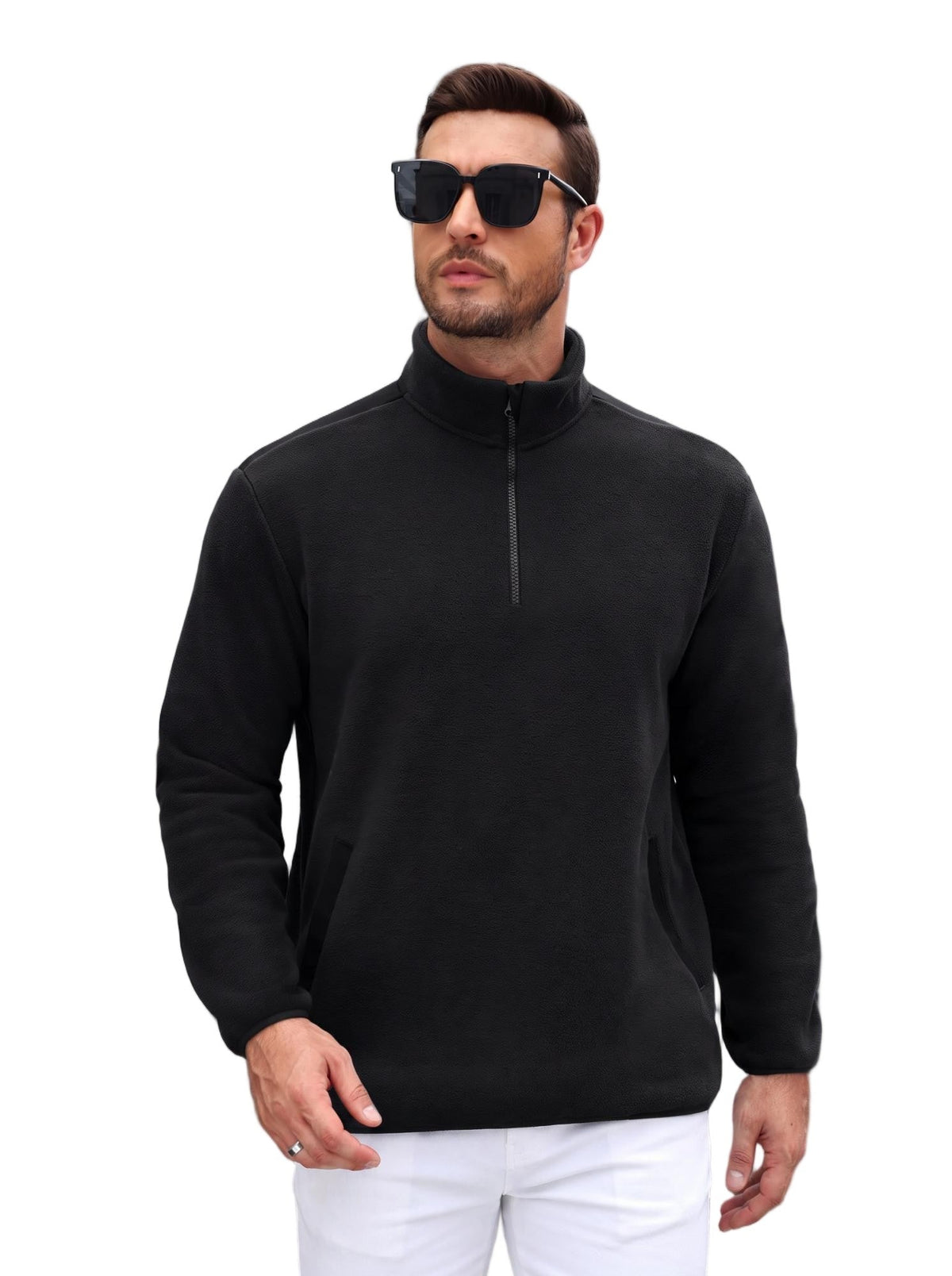 Lightweight Quarter-Zip Polar Fleece Pullover Jacket (US Only)