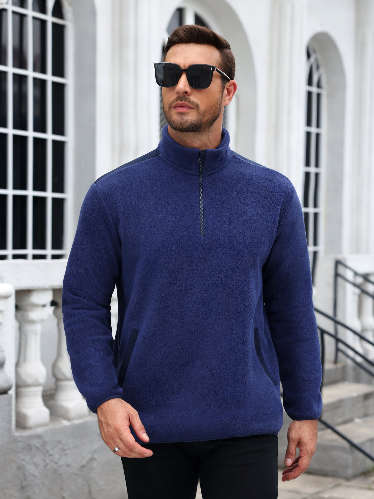 Lightweight Quarter-Zip Polar Fleece Pullover Jacket (US Only)