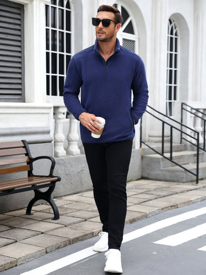 Lightweight Quarter-Zip Polar Fleece Pullover Jacket (US Only)