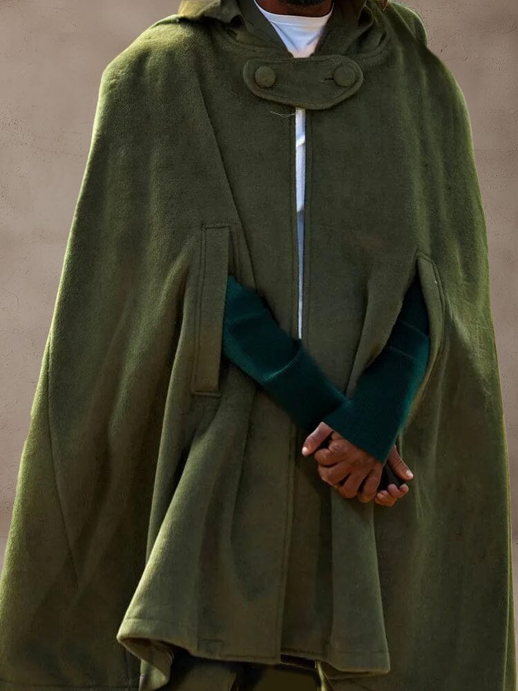 Vintage Hooded Cloak Short Coat