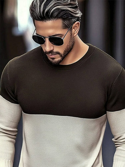 Modern Soft  Color Block Sweater