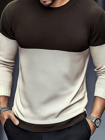 Modern Soft  Color Block Sweater