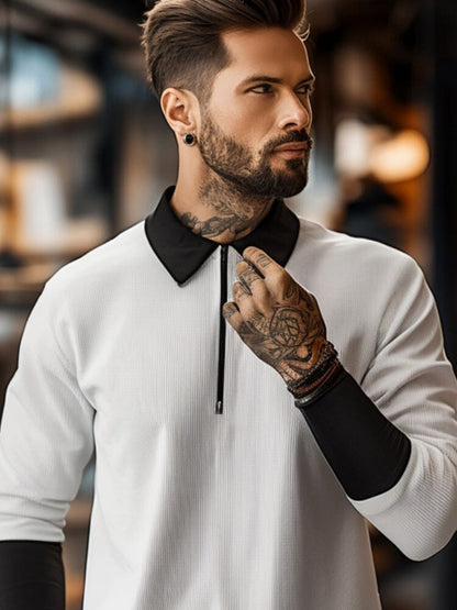Modern Color-Block Polo Shirt