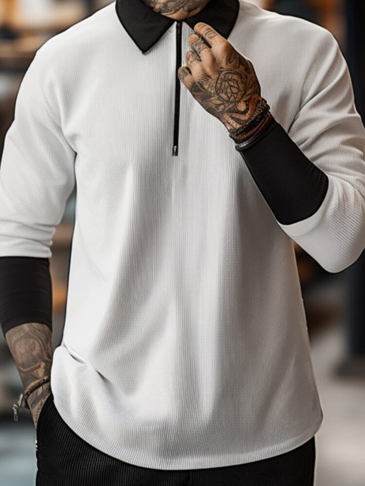 Modern Color-Block Polo Shirt