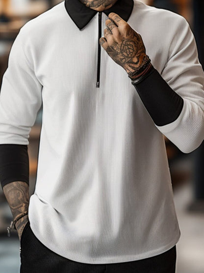 Modern Color-Block Polo Shirt