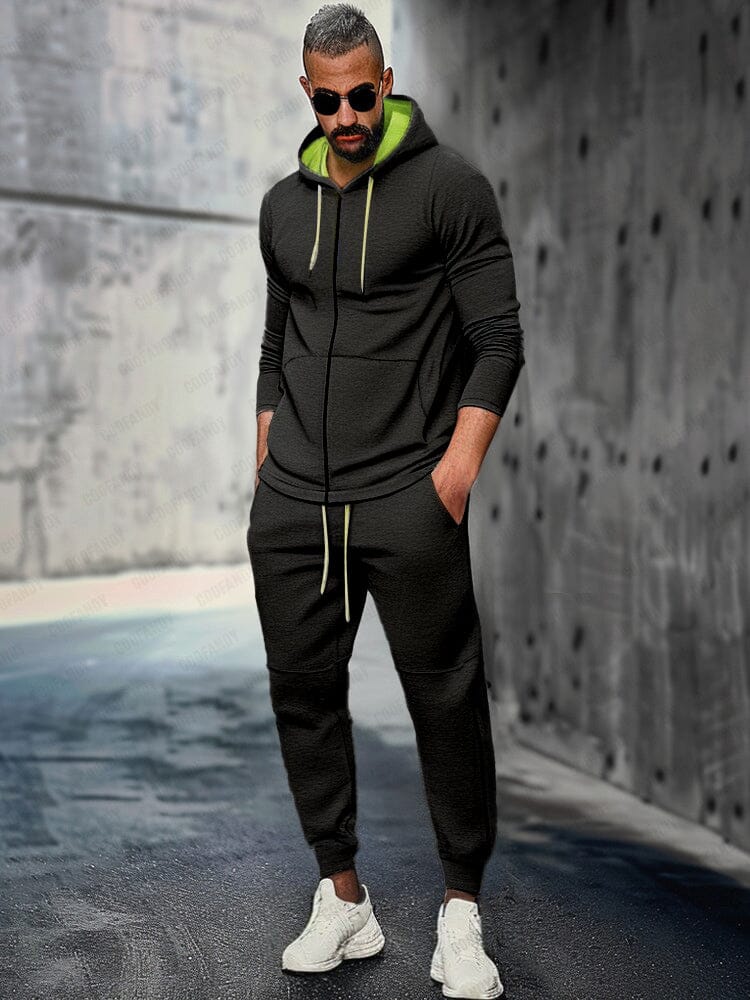 Athleisure Hooded Jacket Jogger Set