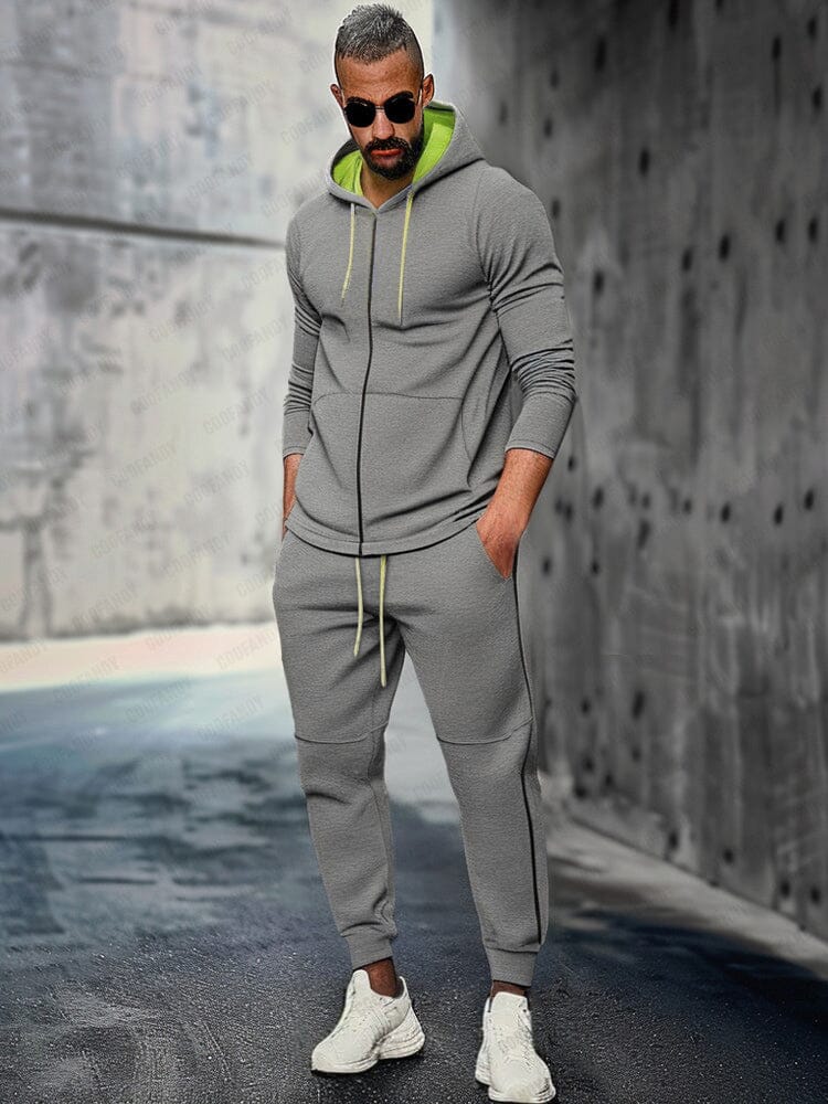 Athleisure Hooded Jacket Jogger Set