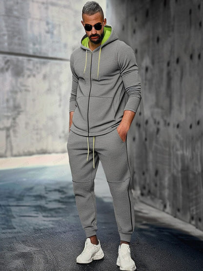 Athleisure Hooded Jacket Jogger Set