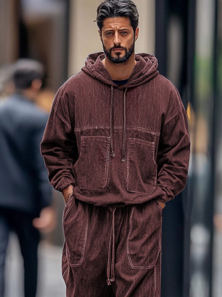 Athleisure Streetwear Denim 2-Piece Matching Set