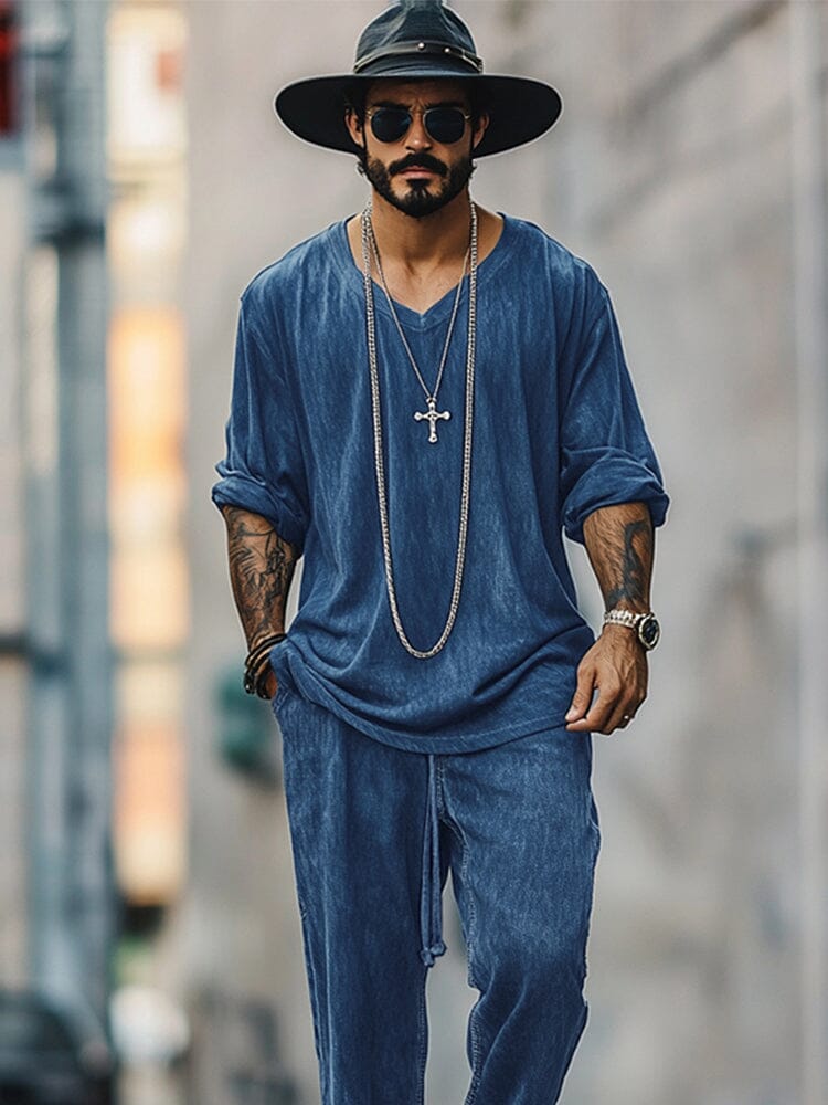 Stylish Simplicity Denim 2-Piece Set