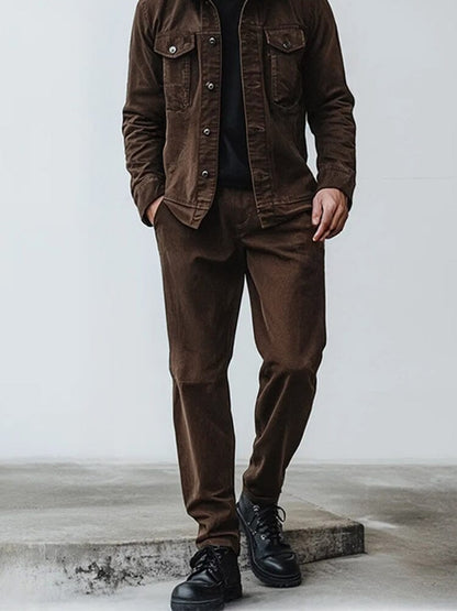 Classic 100% Cotton Cargo Jacket Set