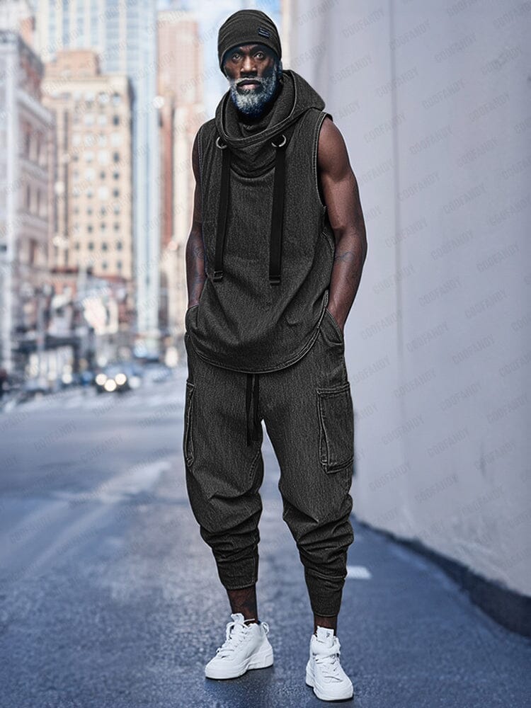 Active Denim 2-Piece Streetwear Set