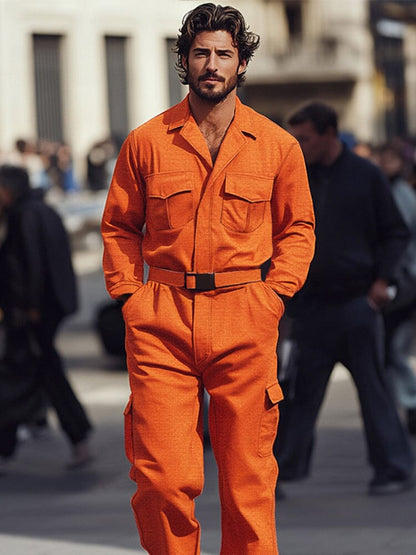 Urban Zip Front Cotton Jumpsuit