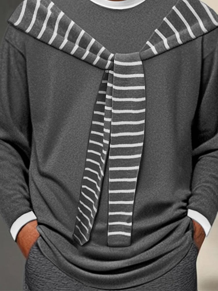 Fashion Knotted Shawl Collar Top