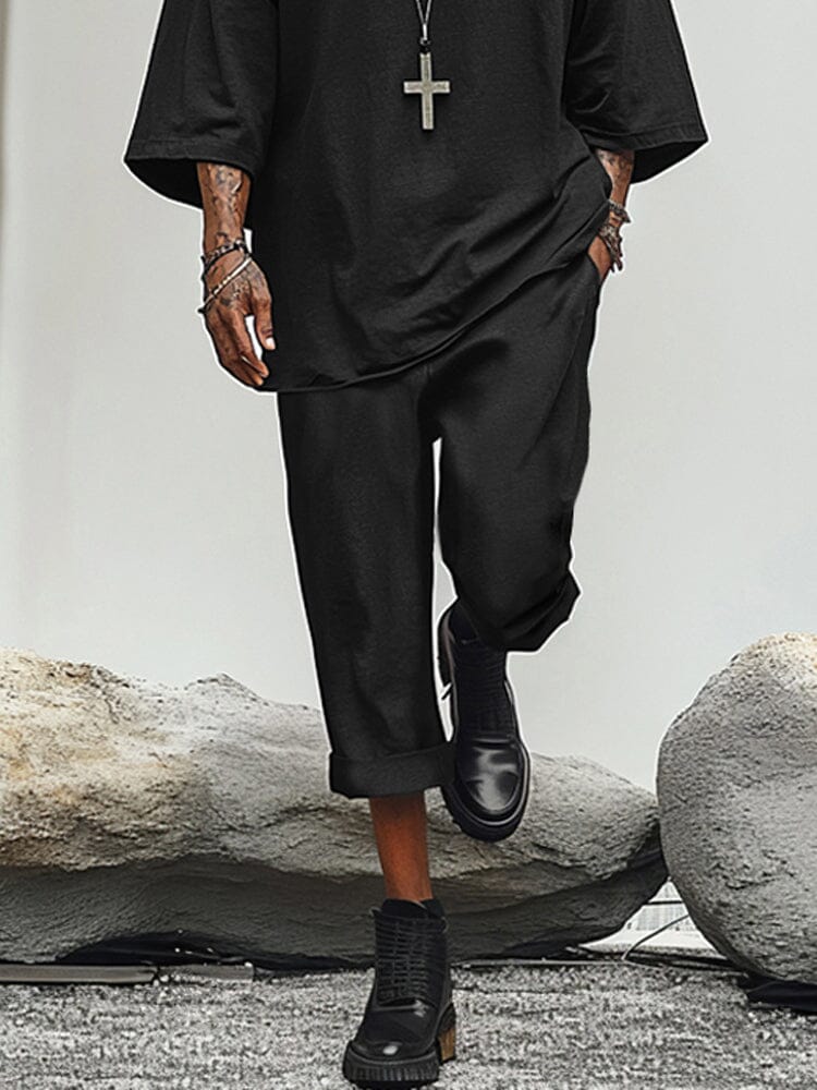 Solid Two-Piece Casual Set