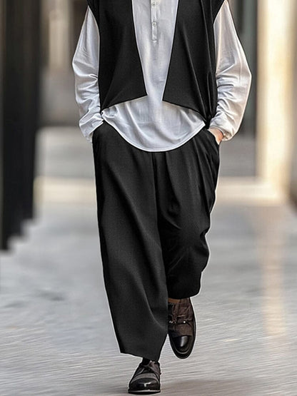 Fake Two-Piece Vest Top Pants Set