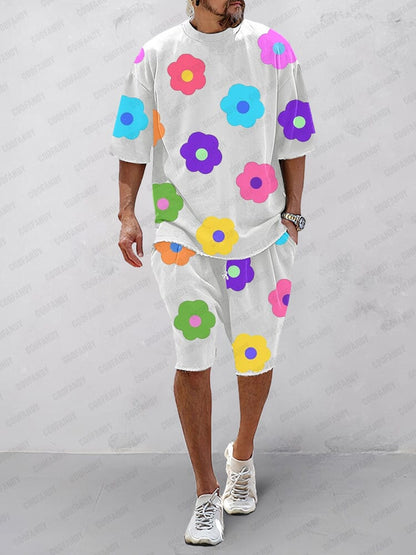 Casual Floral Print Sports Sets