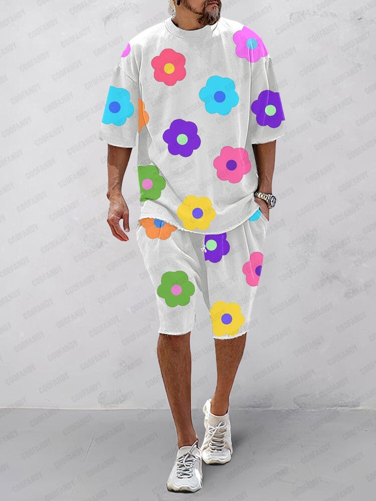 Casual Floral Print Sports Sets