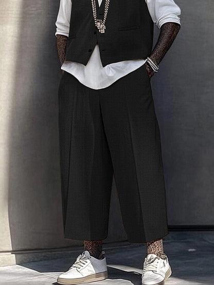 Refined Casual Suit Vest Pants Set