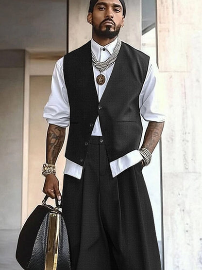 Urban Casual Vest Pants Set