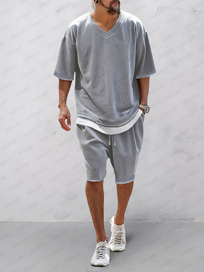 Casual Fake 2-Piece T-Shirt Set