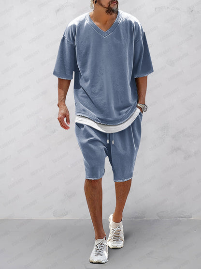 Casual Fake 2-Piece T-Shirt Set