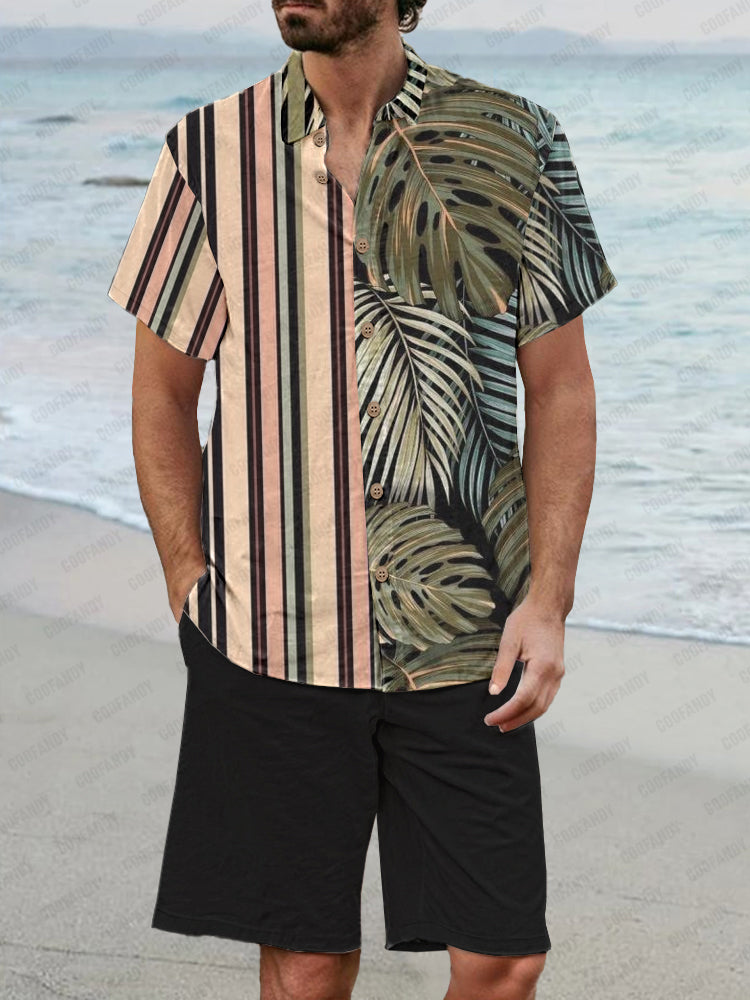 Vacation Casual Printed Shirt Set
