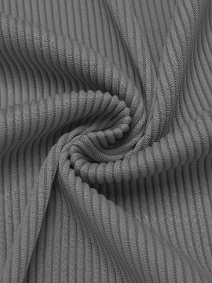 Casual Pit-Stripe Textured Matching Set