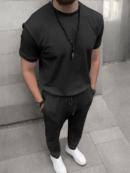Comfort Fit Textured 2-Piece Set