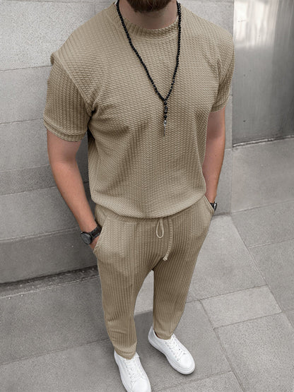 Comfort Fit Textured 2-Piece Set