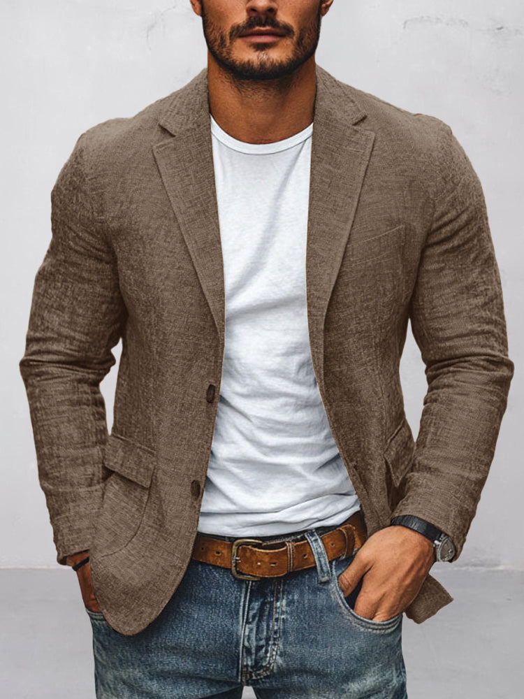 Classic Comfort Cotton Linen Blazer