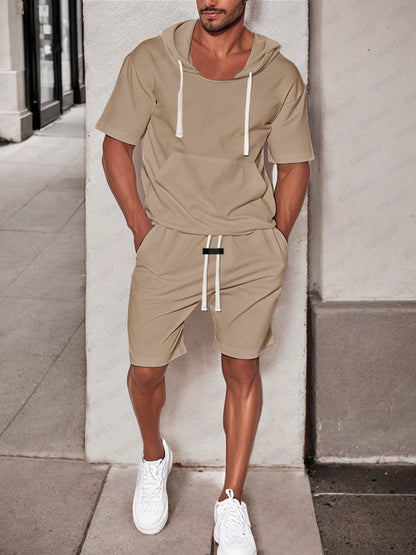 Relaxed Fit Active Hooded T-Shirt Set
