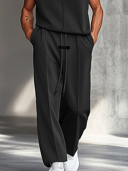 Simple Sharp Tank Top Pants Set